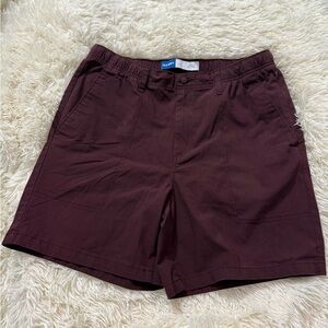 Old Navy Red Cargo Shorts with Brown Accents